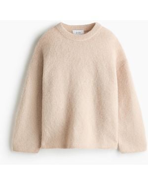 H&M Oversized Trui Van Mohairmix - Naturel