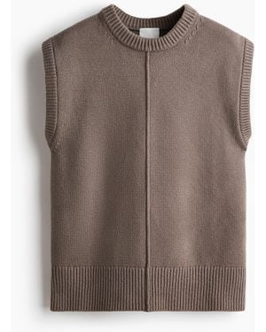 H&M Gebreide Slip-over - Bruin