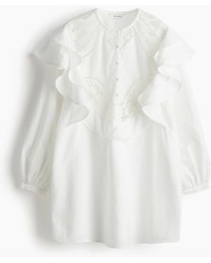 H&M Linen-blend tunic dress - Weiß
