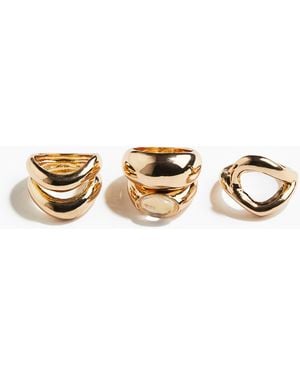 H&M 4er-Pack Ringe - Mettallic