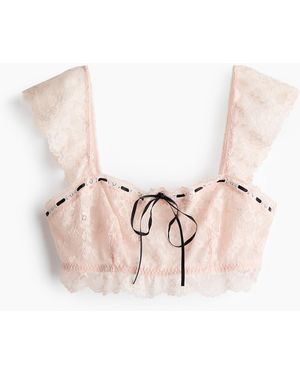 H&M Bandeau-BH aus Spitze - Pink