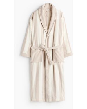 H&M Bademantel aus Baumwollfrottee - Natur