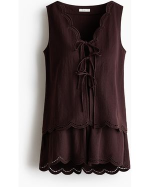 H&M MAMA 2-teiliges Set mit Wellenkanten - Lila