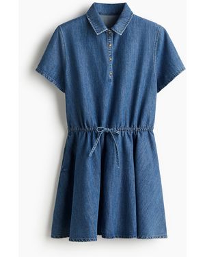 H&M Jeanskleid mit Kordelzug - Blau