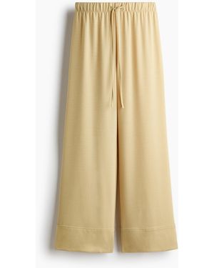H&M Wijde Broek Met Drawstring - Naturel