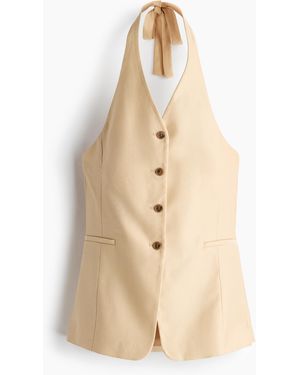 H&M Haltergilet - Naturel