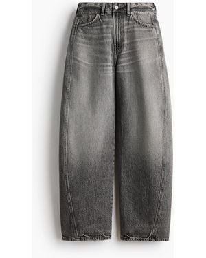 H&M Baggy High Jeans - Grijs
