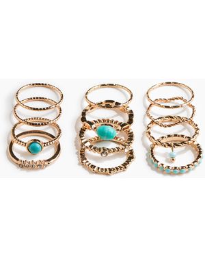 H&M 12er-Pack Metallringe - Mehrfarbig