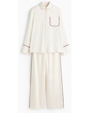 H&M Satijnen Pyjama - Wit