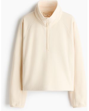 H&M Ziptop-sportsweater Met Thermomove - Naturel