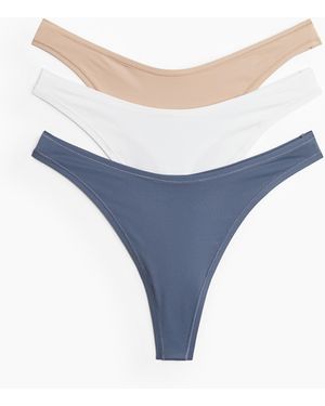 H&M 3er-Pack Tangas aus Mikrofaser - Blau