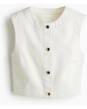 H&M Jeansgilet - Weiß