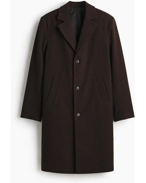H&M Einreihiger Mantel aus Wollmix - Schwarz