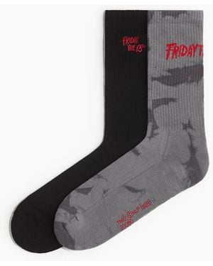 H&M 2er-Pack Socken - Schwarz