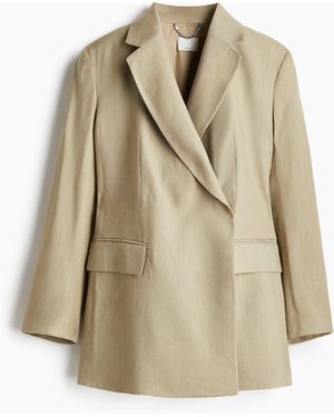 H&M Blazer aus Leinenmix - Natur