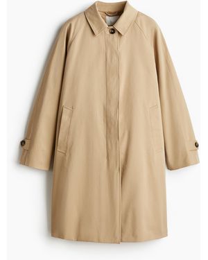 H&M Carcoat Van Katoenen Twill - Naturel