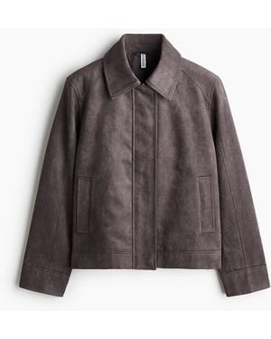 H&M Geruwd Jack - Bruin