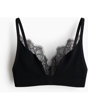 H&M Soft-BH mit Spitzenborte - Schwarz