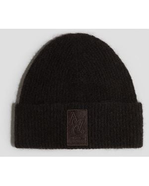 H&M Gerippte Beanie aus Alpakamix - Schwarz