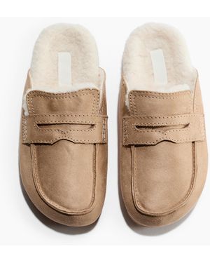 H&M Hausschuhe mit Warmfutter - Natur