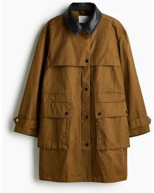 H&M Knielanger Parka - Braun