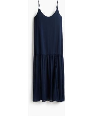 H&M Langes Chiffonkleid - Blau