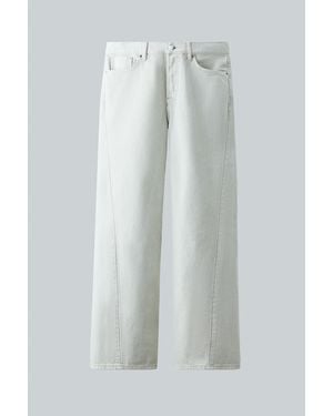 H&M Twisted Jeans in Loose Fit - Weiß