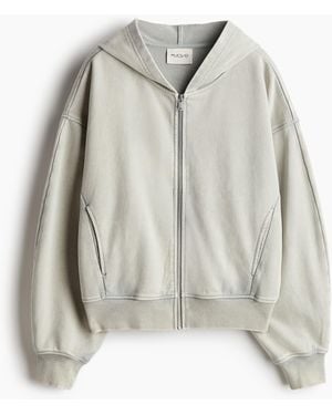 H&M Sport-Hoodiejacke mit Zipper - Weiß