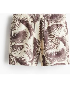 H&M Gemusterte Badeshorts - Natur