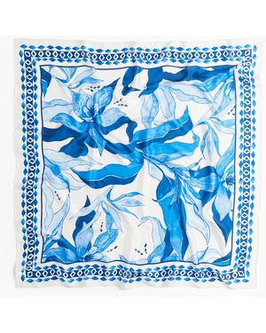 H&M Bedrucktes Satintuch - Blau