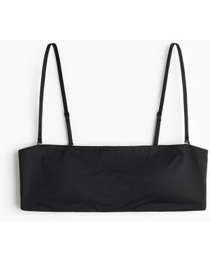 H&M Wattierter Bandeau-BH aus Jersey - Schwarz