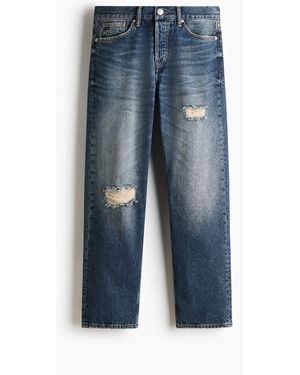 H&M Regular Straight Jeans - Blau