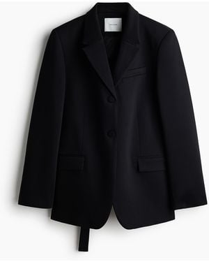 H&M Rückenfreier Blazer in Oversize Fit - Schwarz