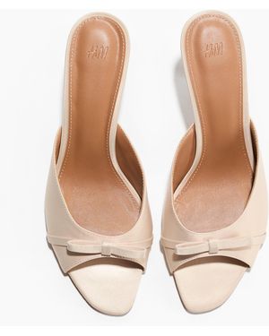 H&M Hohe Sandaletten mit Schleife - Pink