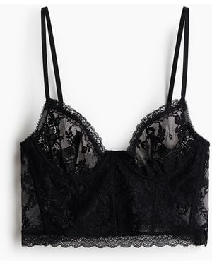 H&M Kanten Bustier - Zwart