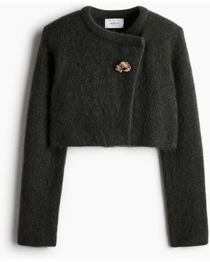 H&M Kort Vest Van Mohairmix - Zwart