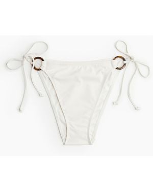 H&M Tie-Tanga Bikinihose - Weiß