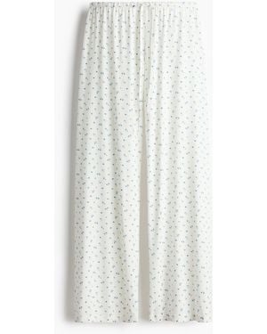 H&M Pyjamabroek Van Viscosemix - Wit