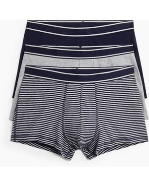 H&M 3er-Pack Kurze Trunks aus Baumwolle - Blau