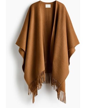 H&M Cape aus Wollmix - Braun