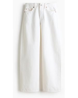H&M Baggy Regular Waist Jeans - Wit