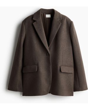 H&M Blazer in Loose Fit - Braun