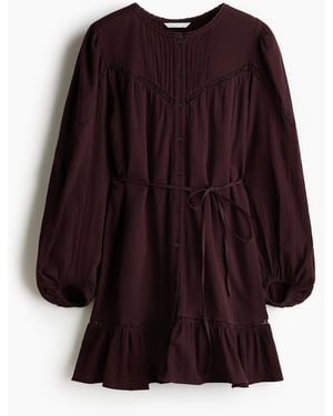 H&M Tunikakleid aus Baumwolle - Lila