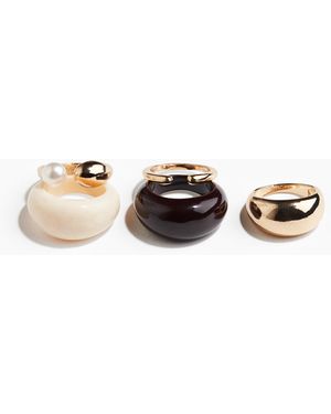H&M 5er-Pack Ringe - Mettallic
