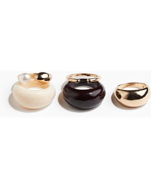 H&M 5er-Pack Ringe - Mettallic