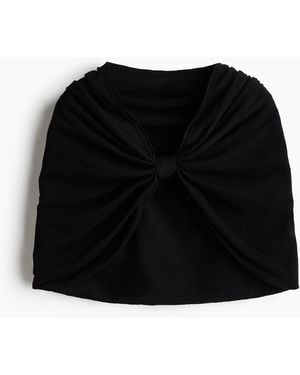 H&M Poncho Met Knoopdetail - Zwart