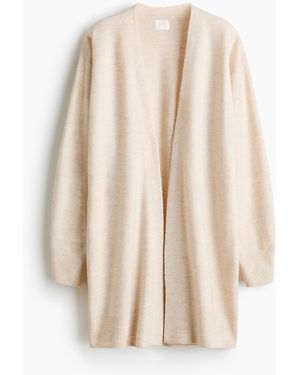H&M Langer Cardigan - Natur