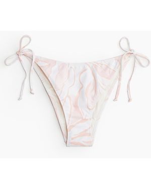 H&M Tie-Tanga Bikinihose - Weiß