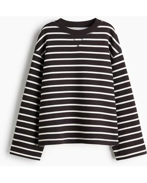 H&M Oversized Sweatshirt - Schwarz