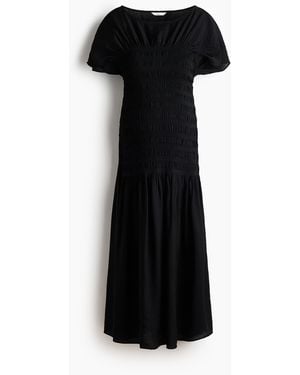 H&M MAMA Gesmoktes Kleid - Schwarz